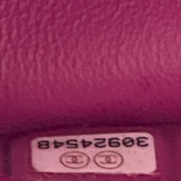 NEW Chanel Magenta Mini Square Classic Lamb GHW - Picture 5 of 10